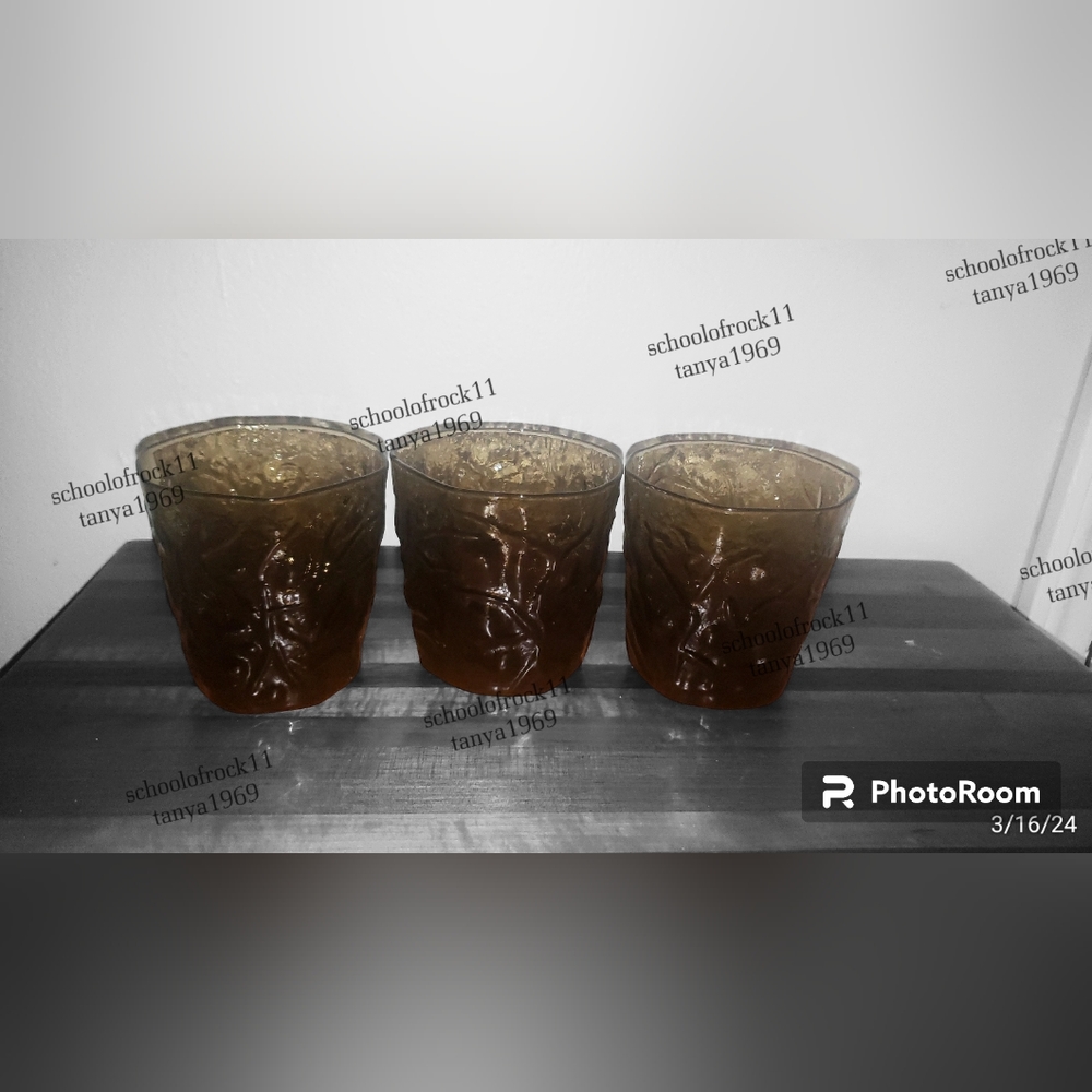 Vintage  MCM lowball bar drink glasses